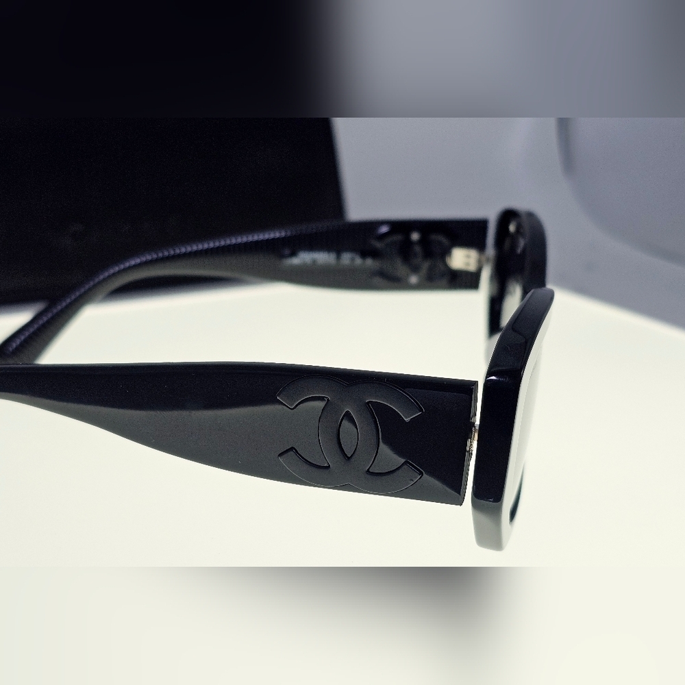 CHANEL CH5493A C.888/T8 Designer Sunglasses | Black Frame | Black & Grey Lenses - Picture 10 of 12